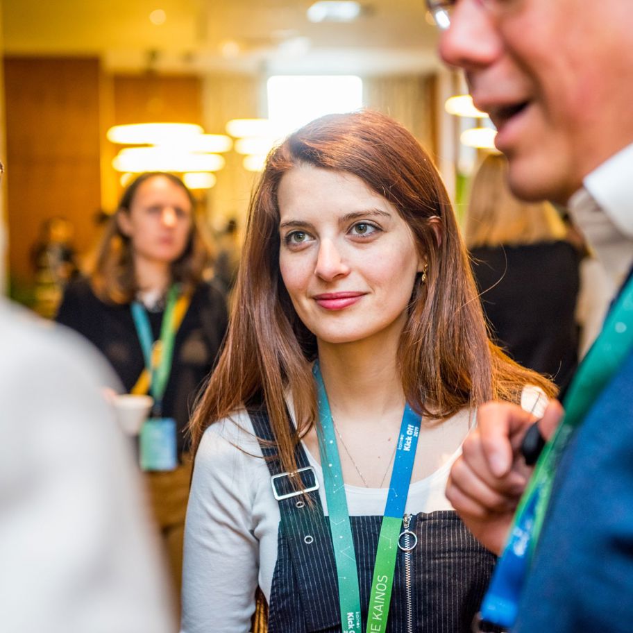 Diverse Kainos people at an event